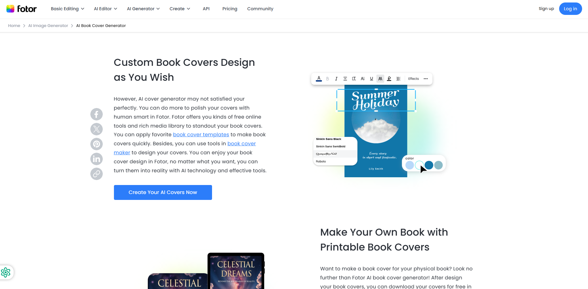 Free Fotor AI Book Cover Generator 2025 Free Fotor AI book cover generator for 2025 with editing tools